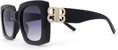 Vista 3 de SA106 Gafas de sol de diseño rectangular de plástico grueso para mujer