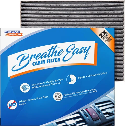 Vista 39 de Spearhead Odor Defense Breathe Easy - Filtro de cabina para AC y calentador Compatible con Chrysler 200 2015-17, Cherokee 2014-18 como OEM Hasta