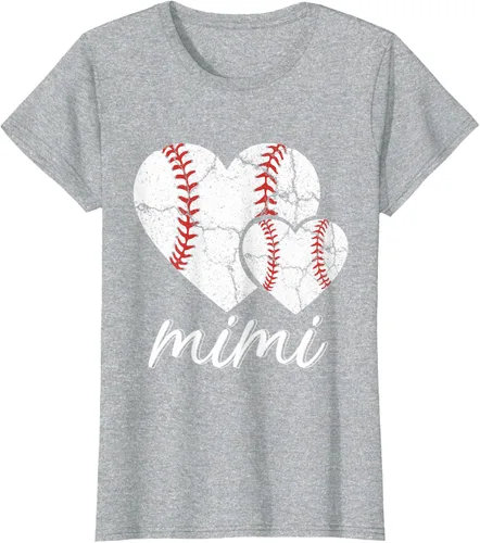Vista 35 de Camiseta de béisbol Mimi para el Día de la Madre, Negro, S