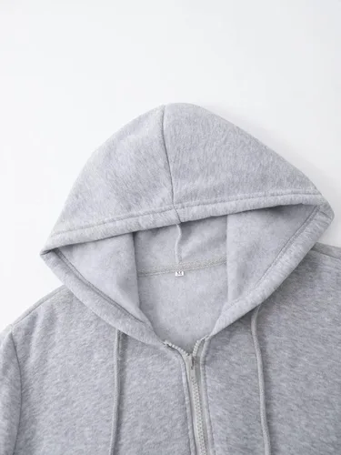 Vista 3 de SHENHE Sudadera con capucha de manga larga con cremallera para hombre, con bolsillos