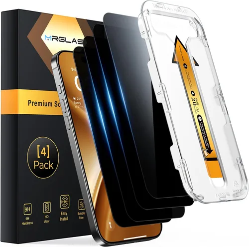 Vista 14 de Paquete de 4 protectores de pantalla de privacidad para iPhone 13 Pro Max [100% antiespía] [vidrio aeroespacial de grado militar 9H+]