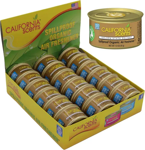 Vista 5 de Ambientador y neutralizador de olores en lata de California Scents, juego de 12 latas a prueba de derrames para el hogar y el automóvil, aroma a