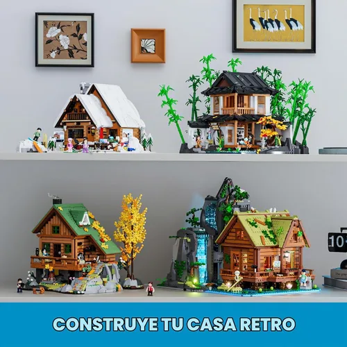 Vista 6 de Lumibricks Waterfall-Cabin Lighting Building Set, 2539 Pcs Landscape Set
