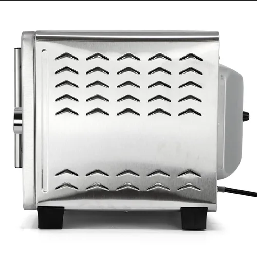 Vista 3 de MegaChef Horno Tostador Eléctrico Multifunción de Acero Inoxidable con Puerta Francesa de 26.4 Cuartos con Control de Temperatura y Temporizador