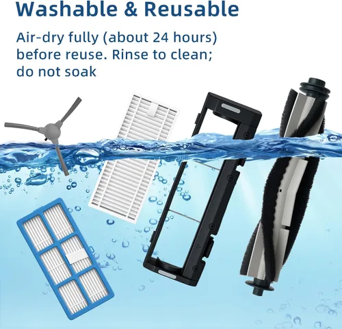 Vista 9 de SmartClean 2000 Kit de accesorios para aspiradora Ionvac SmartClean 2000 Robovac - 2 cepillos principales, 1 cubierta de rodillo, 6 filtros Hepa, 6