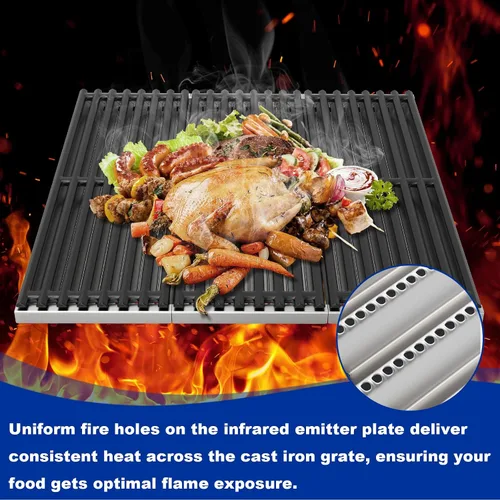 Vista 5 de Outspark Piezas de repuesto para parrillas de gas Charbroil TRU-Infrared 2015 y más recientes comerciales, firmas, serie profesional, placas
