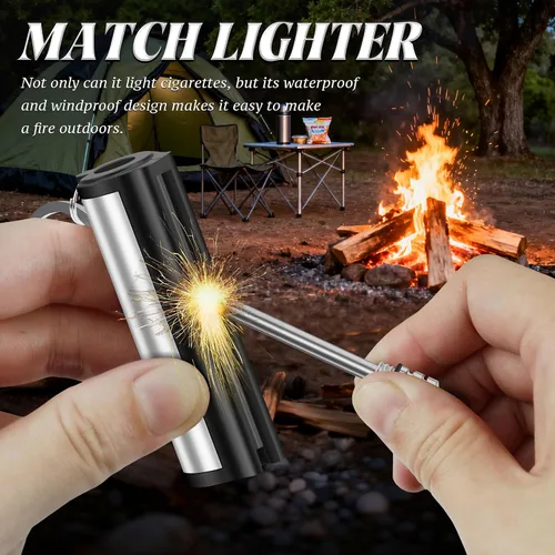 Vista 2 de X-LIGHTER Estuche impermeable para cigarrillos tamaño King de los años 100, con 2 piezas de encendedor permanente, fundas multifunción