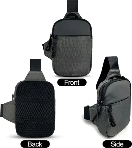 Vista 6 de Mini bolso bandolera para hombre, bolso cruzado pequeño para mujer, riñoneras informales, bolsa de bolsillo personal, mochila para teléfono
