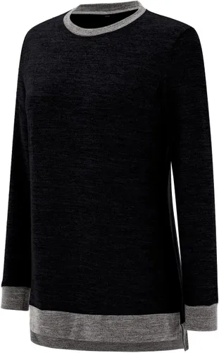 Vista 2 de menghongI Camisas de manga larga para mujer, estilo casual, sueltas, lisasbloques de color, cuello redondo, sudaderas básicas y suaves