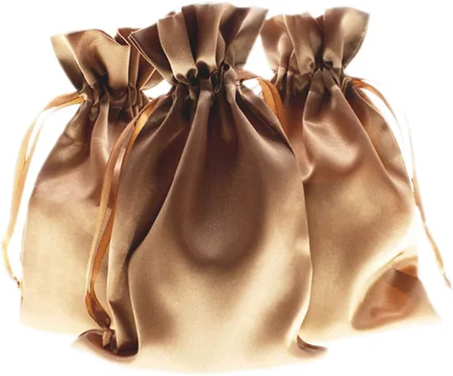Vista 25 de Bolsas de regalo de satén azul bebé de 4 x 6 pulgadas, bolsas de joyería, bolsas de cordón para recuerdos de boda, baby shower, Navidad, 50 por