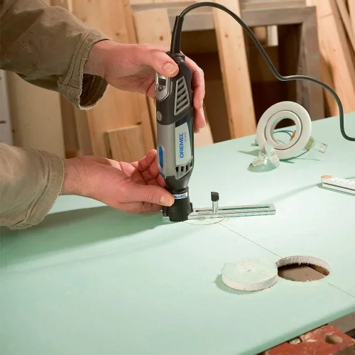 Vista 4 de Dremel 678 - Accesorio de herramienta giratoria para cortador de círculos y guía de borde recto - Compatible con modelos Dremel 4300, 4000, 3000