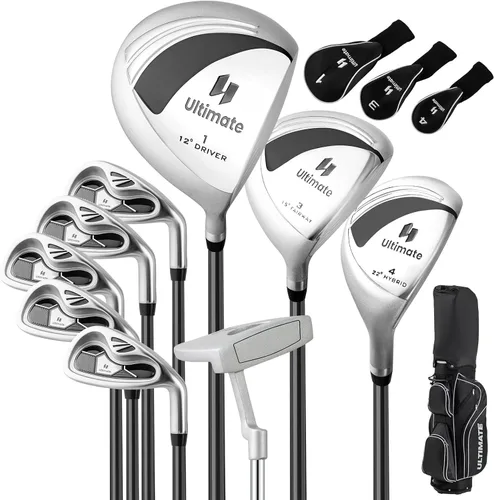 Vista 13 de Tangkula Juego completo de palos de golf para mujer, 9/10/12 piezas, juego de palos de golf con conductor de 460 cc, madera de calle e híbrido