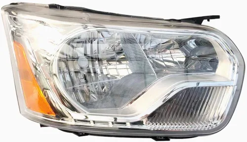 Vista 5 de Faro delantero cromado para el lado izquierdo del conductor, montaje completo para Ford Transit-150 Transit-250 Transit-350 Transit-350 HD de Lado