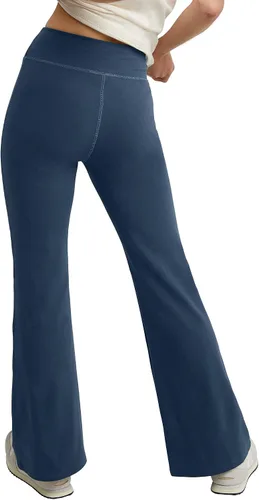 Vista 2 de Hanes Pantalones elásticos de jersey originales para mujer, pierna acampanada, 31 pulgadas