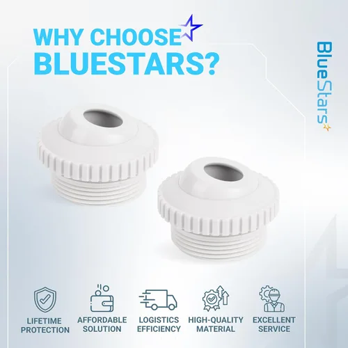 Vista 10 de BlueStars Boquillas de chorro de piscina mejoradas SP1419D de flujo direccional Hydrostream Return Jet compatibles con globo ocular giratorio