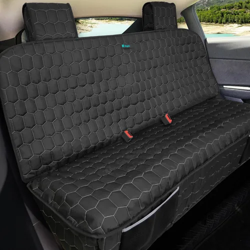 Vista 9 de Meginc Fundas de Asiento para Perros para Asiento Trasero, Asiento de Coche para Perros para Tesla Model 3, Funda de Asiento para Mascotas 100%