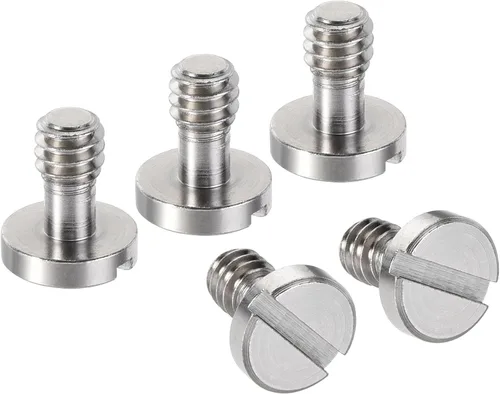 Vista 5 de uxcell Adaptador de tornillo de montaje de 1/4 "ranurado 0.16 "longitud de rosca para trípode de cámara de acero aleado, 5
