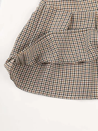 Vista 4 de Loloda Falda plisada a cuadros sexy de cintura alta para mujer, uniforme escolar, minifalda, vestido de corbata