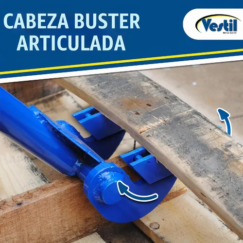 Vista 11 de Plataforma de acero de lujo para domar caballos, con asa 41 in Vestil SKB-DLX