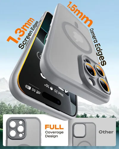Vista 716 de TOCOL Funda para iPhone 11, compatible con Magsafe, protección completa de cámara, imanes integrados, protección contra caídas, funda translúcida