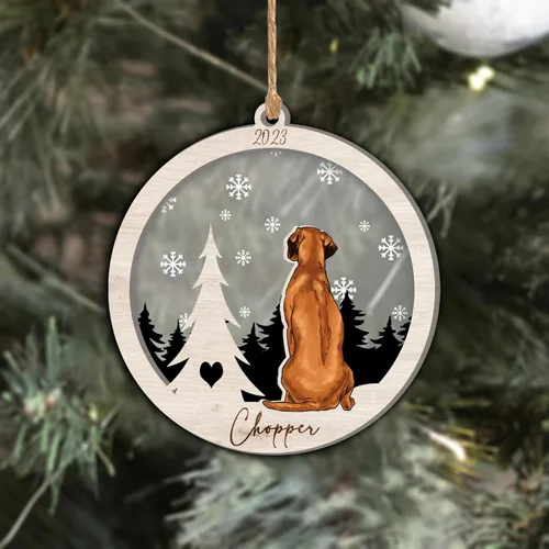 Vista 205 de Nazenti Adorno de Navidad conmemorativo personalizado, regalo personalizado de recuerdo de perro, condolencias por pérdida de mascotas, sabueso