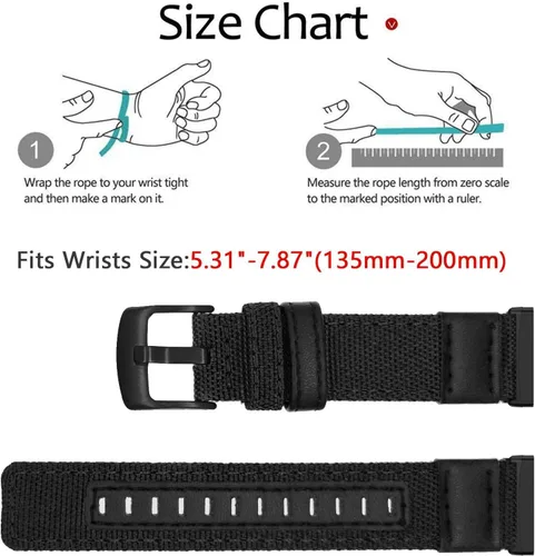 Vista 7 de Abanen Correas de reloj militar de nailon para Fitbit Versa 4 / Sense 2, conectores mejorados con tela tejida transpirable correa duradera