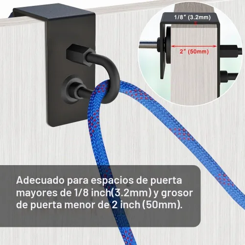 Vista 3 de Kipika Anclaje de puerta para bandas de resistencia, accesorio de anclaje de puerta resistente, anclajes de puerta para montaje de bandas de peso 1