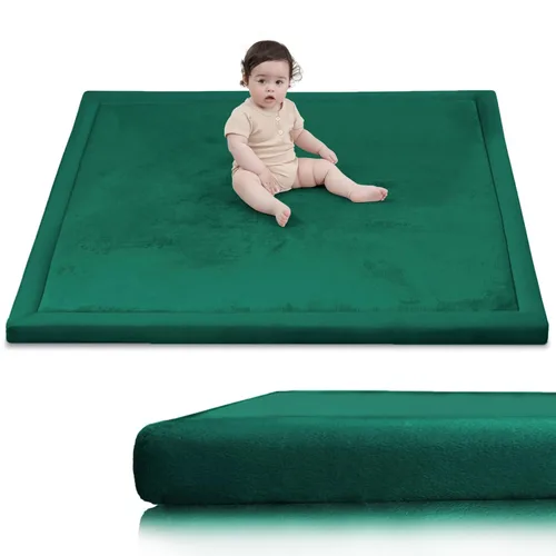 Vista 53 de Tapete de juego de 2 pulgadas de grosor para bebés y niños, tapete acolchado extra seguro, anticaídas, antideslizante, repelente al agua, tapete