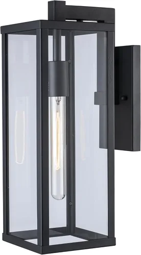 Vista 4 de Trans Globe Importaciones 40751 BK - Farol de pared transitorio de una luz de la colección Oxford, acabado negro