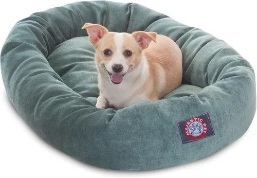 Vista 32 de Majestic Pet Villa - Cama para perros de espuma viscoelástica triturada de 32 pulgadas para perros de tamaño mediano, 32 x 23 x 7 pulgadas, cama