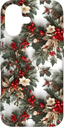 Vista 32 de Casa Decoración de vacaciones Decoración de corona Festivo Navidad caso para iPhone 16