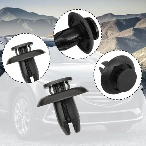 Vista 3 de 30 piezas de cubierta del motor del parachoques del alerón de salpicaduras con clip de retención de tipo de empuje compatible con Mazda 3 5 6 CX-3