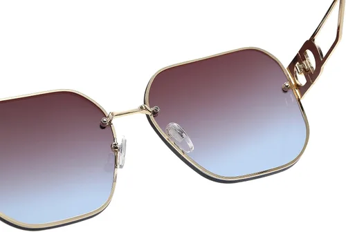 Vista 6 de 100 CLASSIC Elegantes gafas de sol cuadradas de gran tamaño para hombres y mujeres ligeras de metal protección UV400 lente FHD