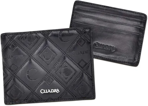 Vista 5 de Cuadra Cartera para hombre en piel auténtica color negro talla única Negro