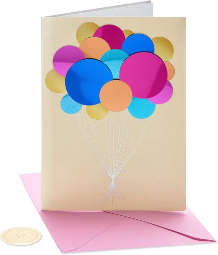 Vista 5 de Papyrus Tarjetas de cumpleaños, globos y champán (2 unidades)