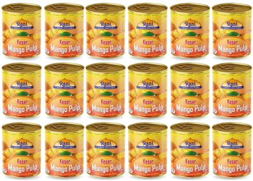 Vista 18 de Puré de pulpa de mango Rani (hace batidos de mango Lassi) Alphonso endulzado 30 onzas (1.875 libras) 29.98 oz ~ Kosher Todo natural Sin OMG