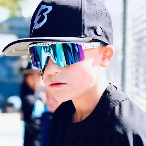 Vista 3 de Eazyrun Gafas de sol polarizadas deportivas para niños de 8 a 12 años, lentes para béisbol, softbol, ciclismo, protección UV para niños y niñas