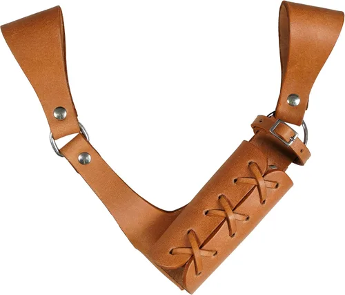 Vista 22 de Cinturón medieval con vaina para espada aventurero con soporte de cuero para espada universal, espada larga, cutlass