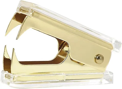 Vista 6 de NatSumeBasics Lindo removedor de grapas de arcoíris, herramienta de extracción de grapas transparente para el hogar, oficina, escuela, accesorios