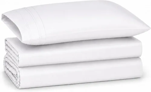 Vista 18 de Tribeca Living Juego de sábanas satinadas tamaño individual XL, 100 % rayón de bambú con 300 hilos, sábana bajera refrescante con bolsillo profundo