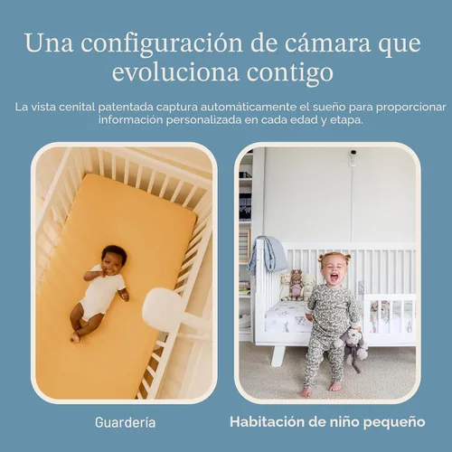 Vista 7 de Nanit Essentials - Monitor inteligente para bebé con soporte de suelo, cámara Wi-Fi HD de 1080p, monitoreo de respiración sin sensores, seguimiento