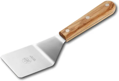 Vista 3 de DUE BUOI Juego de 2 espátulas: Espátula ancha y espátula cuadrada pequeña - Mango de madera de olivo