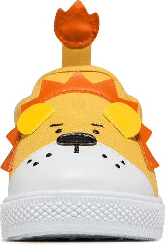 Vista 4 de HLMBB Toddler Shoes Unisex Cartoon for Baby Boys Girls Shoes Cute Animal Hard Bottom Canvas Sole Kids Running Walking Sneakers