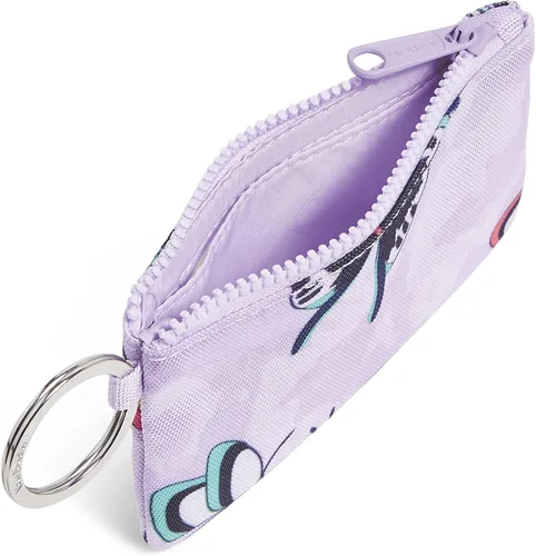 Vista 3 de Vera Bradley Cartera reciclada Lighten Up Reactive Zip Id para mujer, lavanda (Lavender Butterflies)