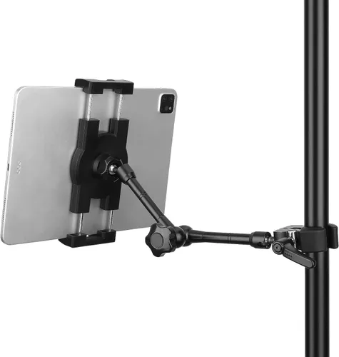Vista 5 de Mippko Soporte para iPad para soporte de micrófono/soporte de música para micrófono, soporte para tableta compatible con almohadillas Nexus/LG G