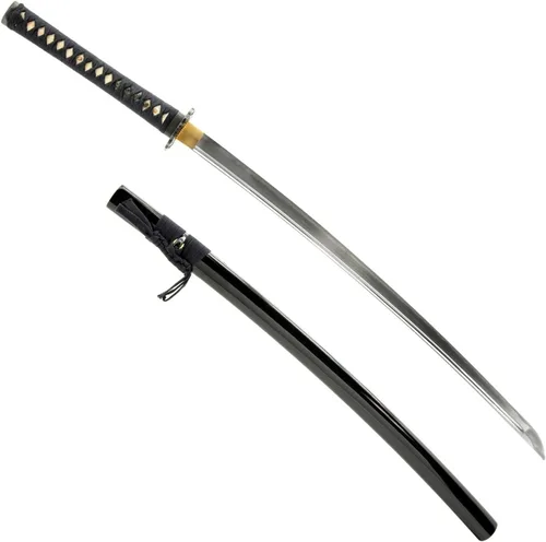 Vista 9 de Espada Wakizashi japonesa hecha a mano, práctica, forjada a mano, acero al carbono 1045/1060/1080, templado al calor, espiga completa, afilada