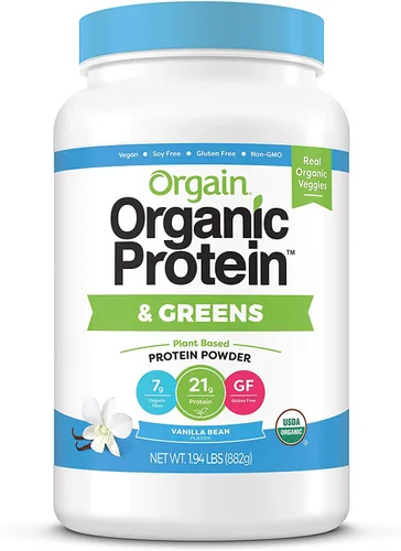 Vista 2 de Orgain Proteína vegana orgánica en polvo + verduras, vainilla – 0.81 onzas de proteína a base de plantas, sin gluten, sin lácteos, sin lactosa, sin