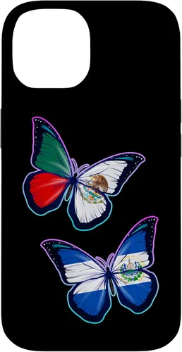 Vista 4 de El Salvador y México bicultural Roots - Carcasa para iPhone 17 (versión mariposa)