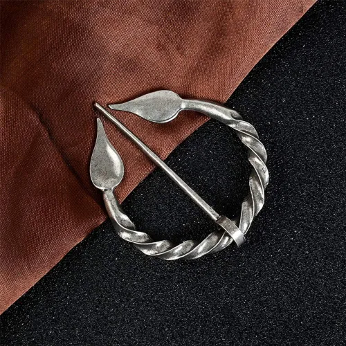 Vista 3 de Broche vikingo vintage con solapa para mujeres y hombres, capa, bufanda, chal, hebilla de cierre, broches, broches penanulares y juegos de alfileres