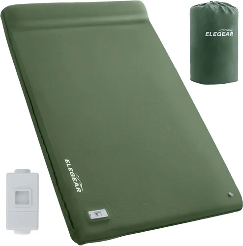 Vista 10 de Elegear Almohadilla de Dormir Autoinflable, 3.15" Almohadilla de Espuma Viscoelástica Ultra Gruesa para Acampar con Almohada de Inflado Rápido